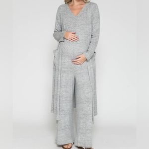 Maternity Jumpsuit with cardigan